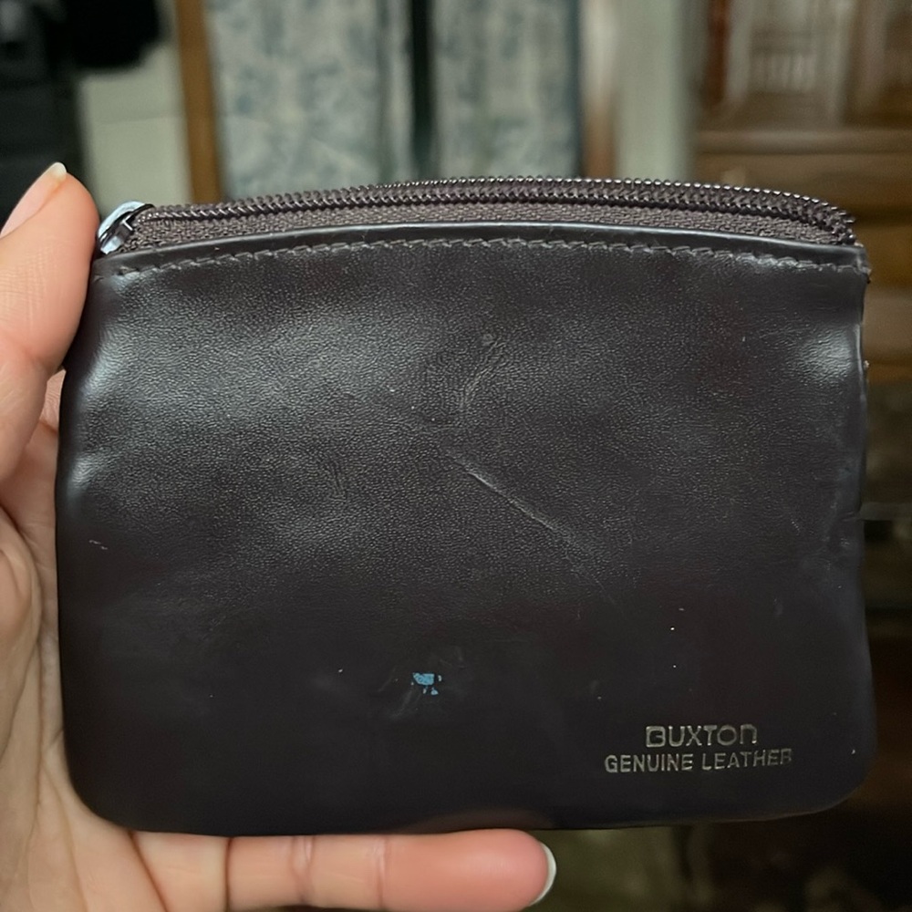 Brown Buxton card/coin bag
